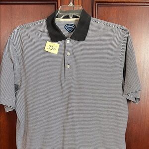 Callaway Men's Polo with Black and White Stripes Size Medium